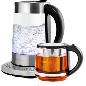Kettle with ProntoFill Technology and 27-Oz. Reusable Teapot with Infuser